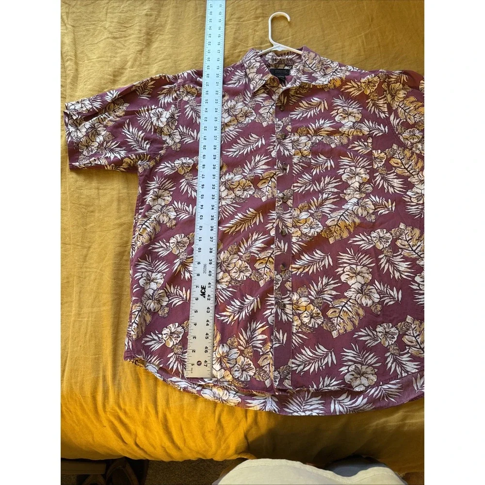 Vintage Cambridge Classic Hawaiian  Shirt Men's X Large Button Down Floral Beach